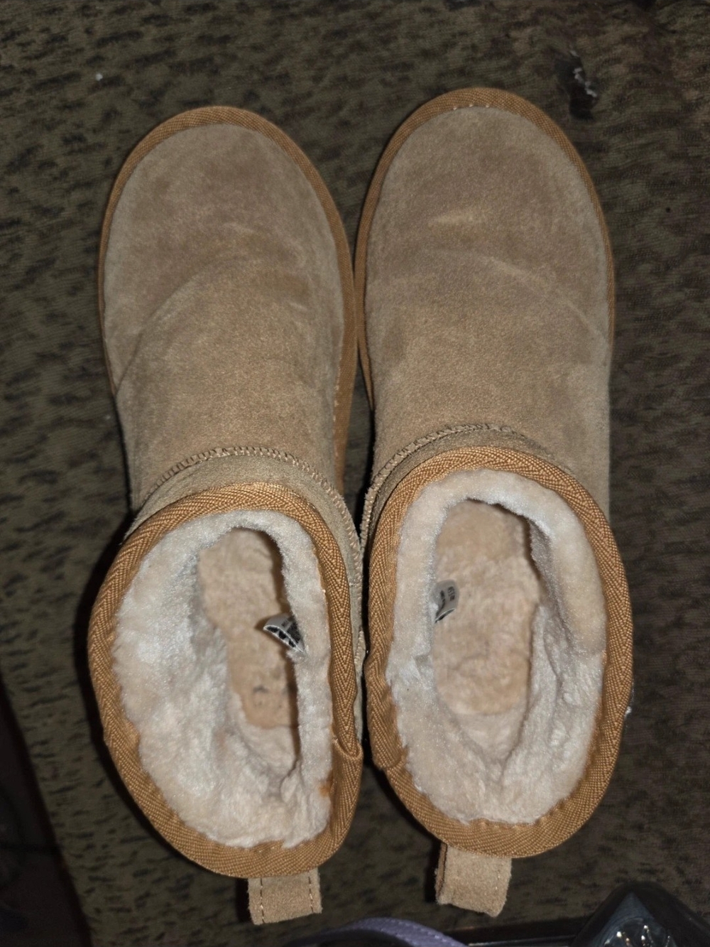 Women's Short Cozy Winter Booties - Tan